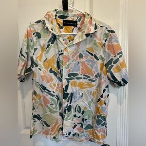 Abercrombie & Fitch Boys Button Down Shirt XS Abstract Print
